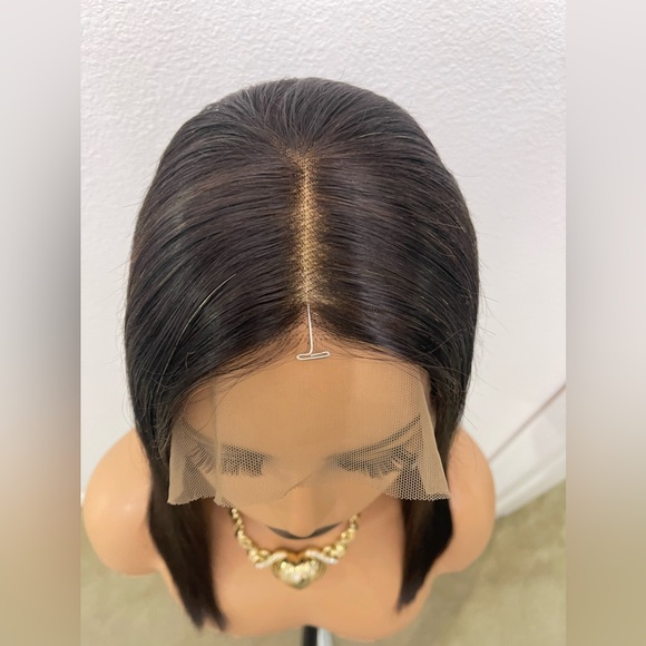 New! 12” Virgin Human Hair Bob Cut Wig - Picture 6 of 12